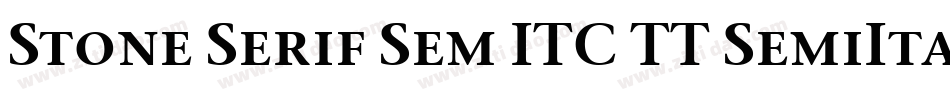 Stone Serif Sem ITC TT SemiIta字体转换